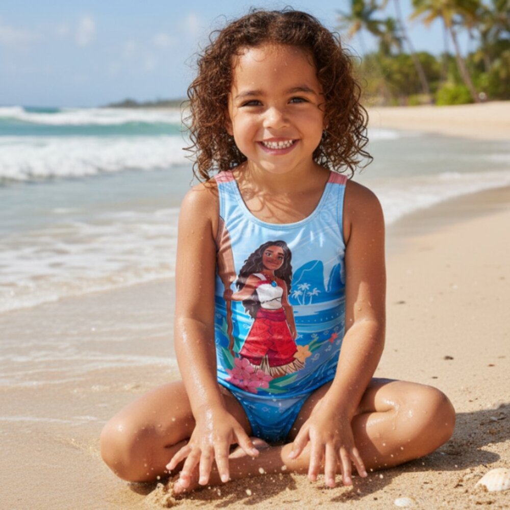 Princess Moana Disney Bathing SwimSuit UPF-50+ Girls Swimwear Sz S & M NEW